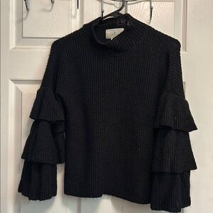 Ruby Moon Elegant Black Knit Sweater